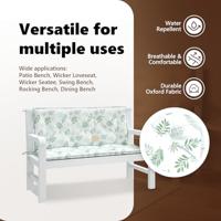 VidaXL Tuinbankkussens 2 st bladpatroon 120x50x7 cm stof - thumbnail