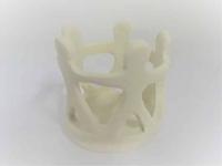 Beeld Polystone Vriendenkring 5 Personen Crème/Wit (6 cm) - thumbnail