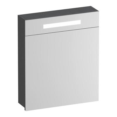 Brauer Promise Spiegelkast - 60 cm - met Verlichting - 1 Linksdraaiende Spiegeldeur - Timber Grey