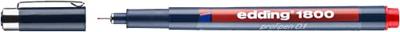 Edding 1800 profipen 0,1 4-180001002 Fineliner Rood 0.25 mm 1 stuk(s)