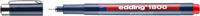 Edding 1800 profipen 0,1 4-180001002 Fineliner Rood 0.25 mm 1 stuk(s) - thumbnail