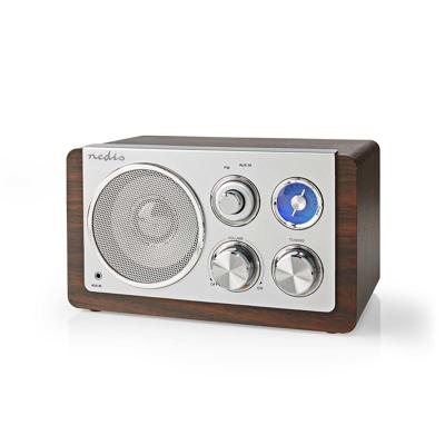 Nedis RDFM5110BN FM Radio Tafelmodel Bruin/Zilver - thumbnail