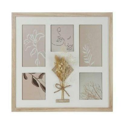 Fotolijsten DKD Home Decor 39 x 1,2 x 33 cm Kristal Natuurlijk Shabby Chic