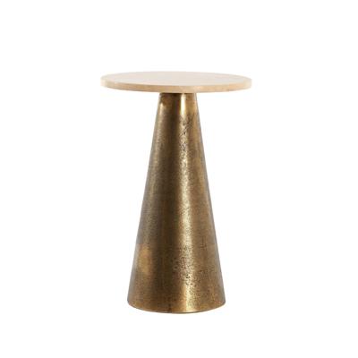 Light & Living Bijzettafel 'Ynez' Travertin, 36cm, kleur Antiek Brons Light & Living Bijzettafel 'Ynez' Travertin, 36cm, kleur Antiek Brons
