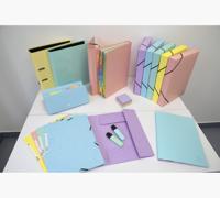 Exacompta Aquarel ringmap uit gecoat karton, ft A4, met 2 D-ringen, rug van 4 cm, geassorteerde kleuren - thumbnail