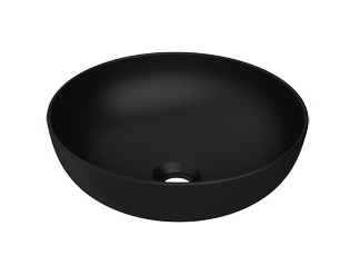 Plieger Round waskom - 38x38x13.6cm - mat zwart 0271120