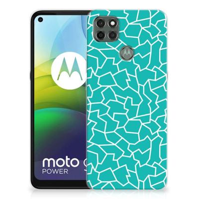 Motorola Moto G9 Power | Hoesje maken | Cracks Blue Motorola Moto G9 Power | Hoesje maken | Cracks Blue