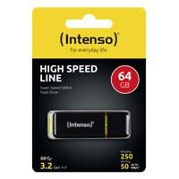 Intenso High Speed Line USB-stick 64 GB Zwart, Geel 3537490 USB-A 3.2 Gen 2 - thumbnail
