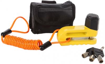 Python schijfremslot 10 mm staal geel/zwart