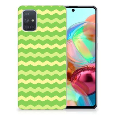 Samsung Galaxy A71 | TPU bumper | Waves Green Samsung Galaxy A71 | TPU bumper | Waves Green