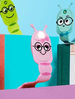 Mondikaarten Flexilight leeslamp boekenwurm roze - thumbnail