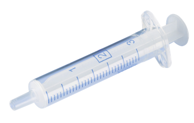 Wegwerpspuit 2-delig Luer 2/3 ml