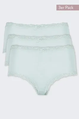 3-pack dames Tailleslip - Kant - Colours - Dames onderbroeken modal - Vrolijke kleuren - 38 | Dames slip - Onderbroek - Ondergoed - 38 - Onderbroek