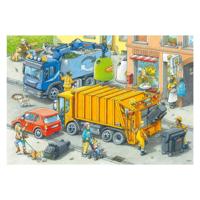 Ravensburger legpuzzel vuilniswagen en sleepwagen, 2x24st. - thumbnail