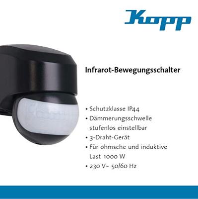 Kopp INFRAcontrol opbouw bewegingsmelder 8238 180gr. zwart