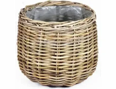 Plantenmand Rotan Grijs Ø26cm