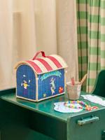 Rotan tas voor kinderen CIRCUS RICE van raffia blauw - thumbnail