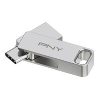 USB stick PNY PFDI64GDULINKTYCG Zilverkleurig Staal 64 GB - thumbnail