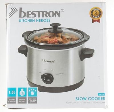 Bestron ASC150 Slowcooker 1.5L RVS/Zwart Bestron ASC150 Slowcooker 1.5L RVS/Zwart