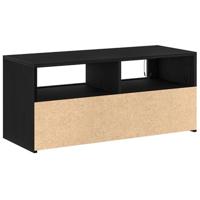 TV-kast Zwart Eiken 90 x 35 x 40 cm Bewerkt hout - thumbnail