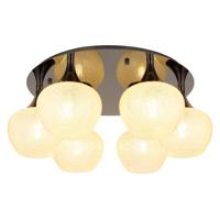 Globo Antraciet plafondlampMaxy met wit glas 6-lichts Ø 65cm - 15548-6DK - thumbnail