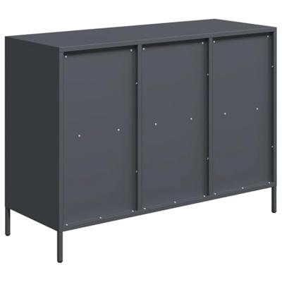 Dressoir 101,5x39x73,5 cm koudgewalst staal antracietkleurig Dressoir 101,5x39x73,5 cm koudgewalst staal antracietkleurig
