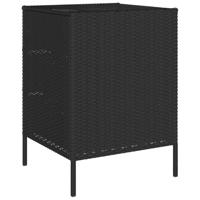 Tuinkast 55x59x80 cm poly rattan zwart - thumbnail