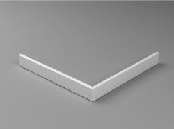 voorzetpaneel + poten tbv vierkante douchebak acryl 90x90x4 wit