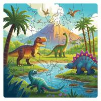 Ravensburger houten legpuzzel dinosaurus - 44st. - thumbnail