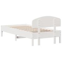 Bedframe zonder matras massief grenenhout wit 90x200 cm - thumbnail