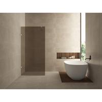 Wiesbaden Less Inloopdouche - 1000x2000x8mm - Nano Vintage Brons Glas - Chroom - thumbnail