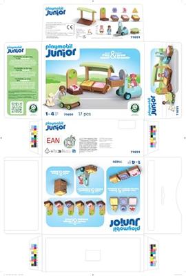 Playmobil® Junior 71691 biologische marktkraam & heftruck - thumbnail