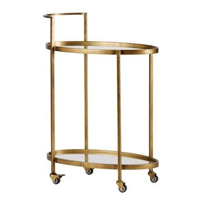 WOOOD Trolley 'Push' kleur Antique Brass