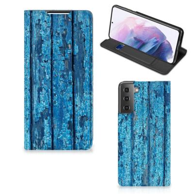 Samsung Galaxy S21 Plus Book | Wallet Case | Wood Blue