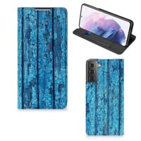 Samsung Galaxy S21 Plus Book | Wallet Case | Wood Blue - thumbnail