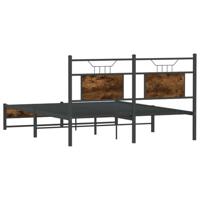 Bedframe zonder matras hout gerookt eikenkleurig 140x200 cm - thumbnail