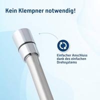 Ben doucheslang 125cm chroom - thumbnail