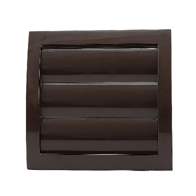 Kunststof Overdrukrooster Met Vliegengaas, Aansluiting 100mm - Bruin