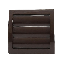 Kunststof Overdrukrooster Met Vliegengaas, Aansluiting 100mm - Bruin - thumbnail