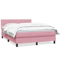 Boxspring met matras fluweel roze 140x210 cm - thumbnail