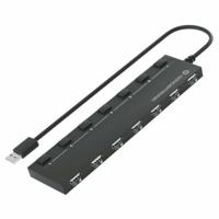 Conceptronic HUBBIES08BP HUBBIES08BP USB-hub 7 poorten USB-A USB 2.0 480 MBit/s Zwart - thumbnail