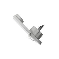 EDM Randaarde stekker haaks plat wit - 6141350 - thumbnail