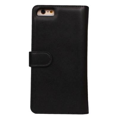 iPhone 6 & 6s PU leren Flip Hoesje met afneembaar back cover, rits en opbergruimte voor pinpassen & geld (zwart)