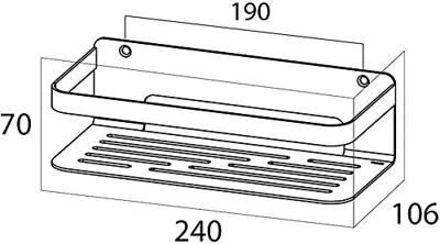Tiger Caddy doucherek 24x10,6x7cm geborsteld RVS