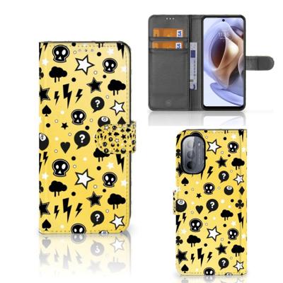 Telefoonhoesje met Naam Motorola Moto G31 | G41 Punk Geel Telefoonhoesje met Naam Motorola Moto G31 | G41 Punk Geel