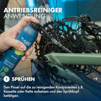 TUNAP Benelux NV Tunap sports bikeline aandrijvingsreiniger 300 ml. TUNAP Benelux NV Tunap sports bikeline aandrijvingsreiniger 300 ml.