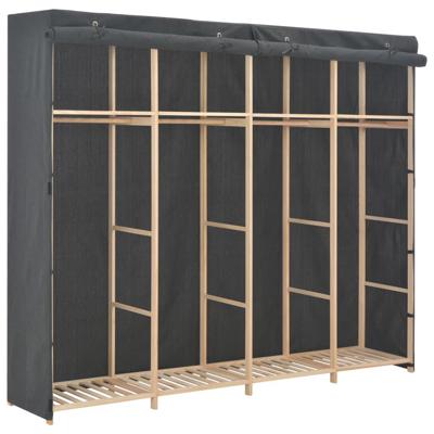 VidaXL Kledingkast 200x40x170 cm stof grijs VidaXL Kledingkast 200x40x170 cm stof grijs