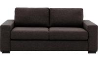 Goossens Bank Lucca donkerbruin, stof, 2,5-zits, stijlvol landelijk - thumbnail