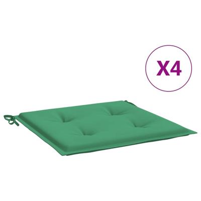 VidaXL Tuinstoelkussens 4 st 40x40x3 cm oxford stof groen VidaXL Tuinstoelkussens 4 st 40x40x3 cm oxford stof groen