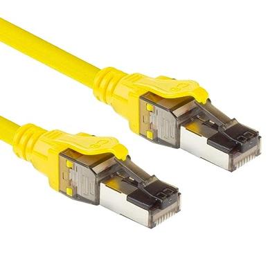 ACT Gele 5 meter SFTP CAT8 patchkabel snagless met RJ45 connectoren ACT Gele 5 meter SFTP CAT8 patchkabel snagless met RJ45 connectoren